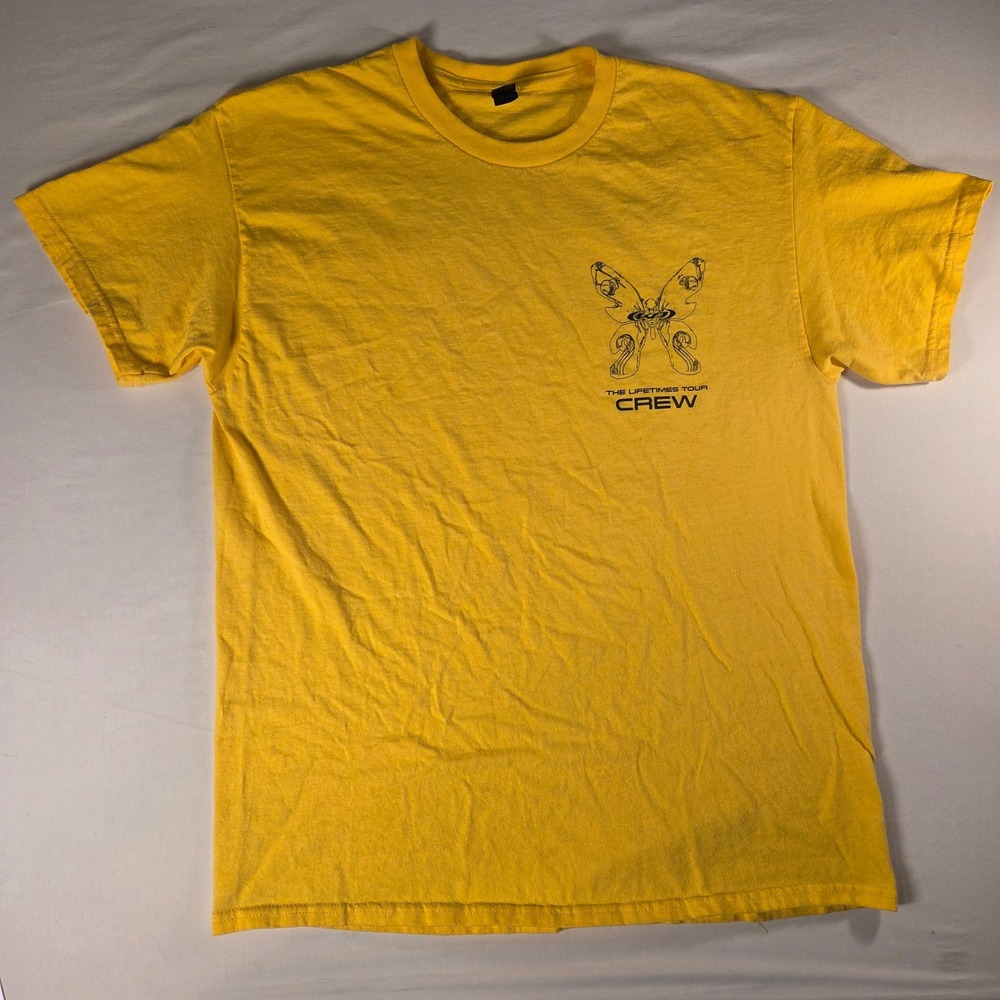 Katy Perry The Lifetimes Tour Local Crew T Shirt Yellow Size L